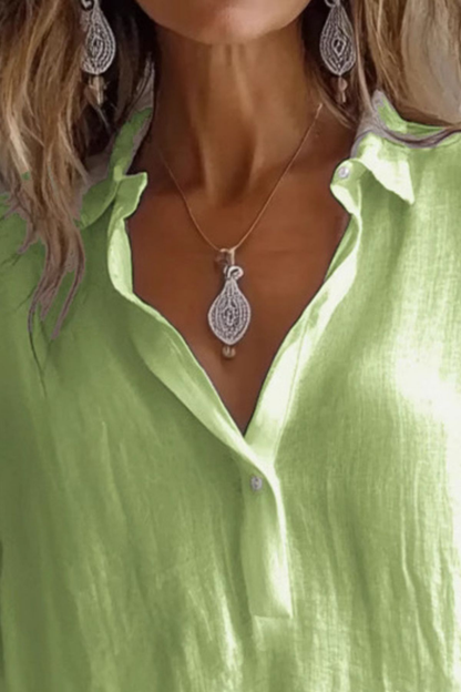 Collared Neck Long Sleeve Shirt