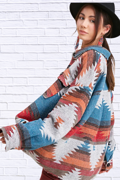 Abbey Aztec Cozy Jacket | A Unique and Stylish Take on the Classic Print