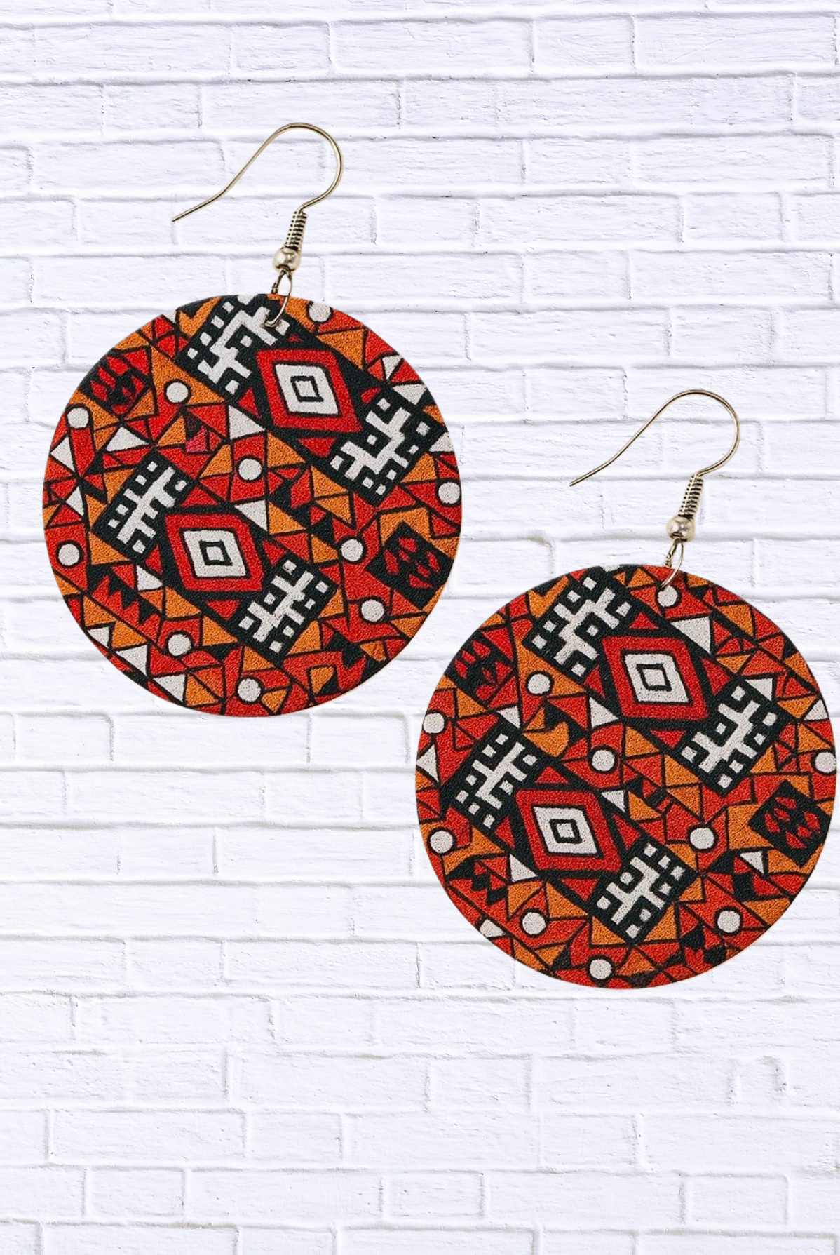 Vibrant Abstract Round Dangle Earrings