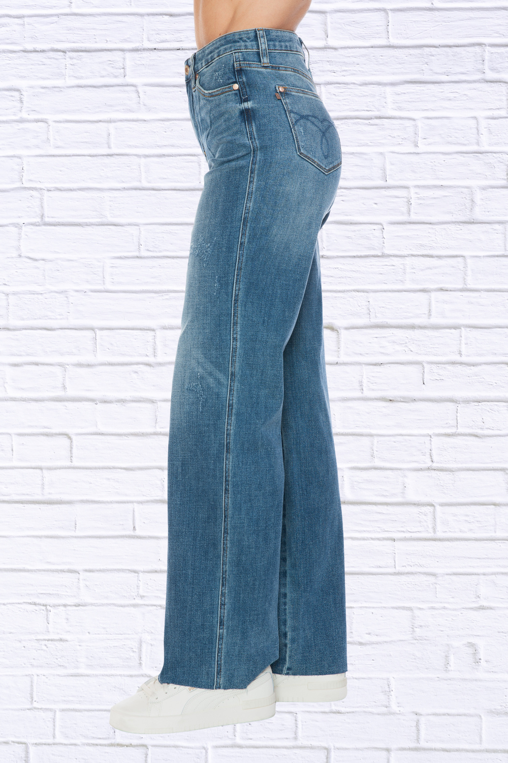 Judy Blue Full Size Tummy Control Cut Raw Hem Straight Jeans