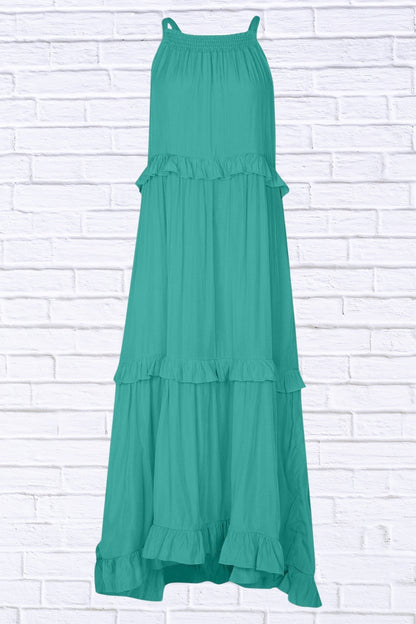 Ruffled Sleeveless Maxi Dress | Flowy & Feminine