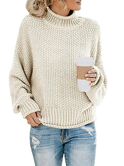 Blue Zone Planet | Dropped Shoulder Rolled Hem Sweater