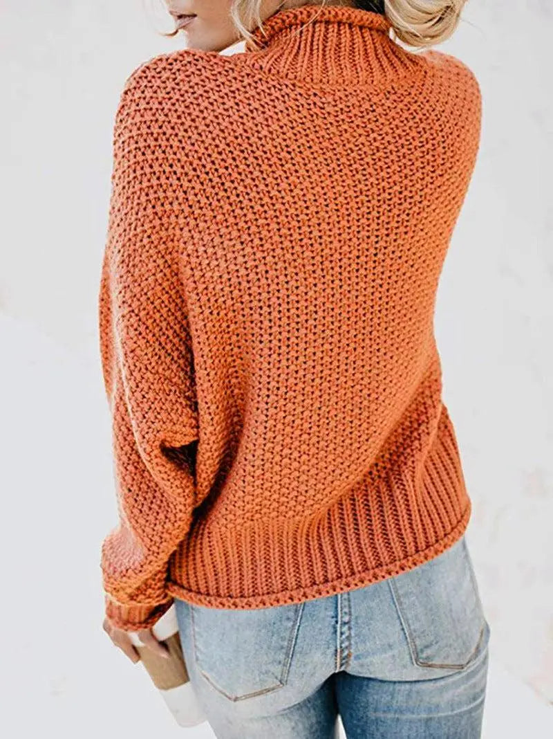 Blue Zone Planet | Dropped Shoulder Rolled Hem Sweater