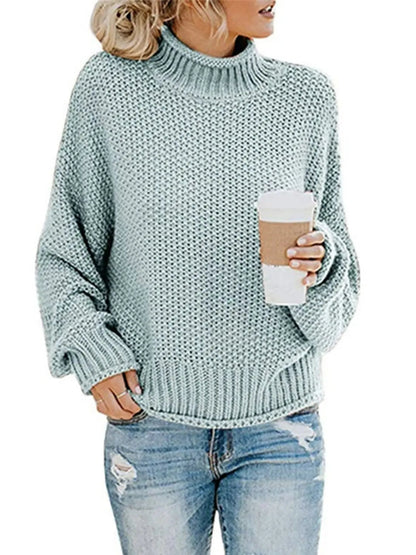 Blue Zone Planet | Dropped Shoulder Rolled Hem Sweater