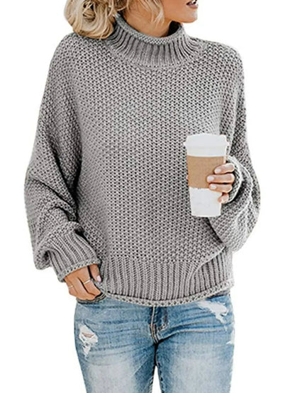 Blue Zone Planet | Dropped Shoulder Rolled Hem Sweater