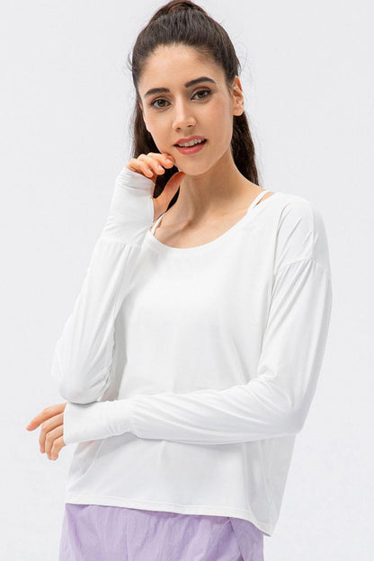Blue Zone Planet | Breathable Round Neck Dropped Shoulder Top