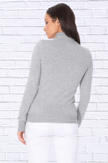 Turtleneck Spandex Stretch Pullover Sweater