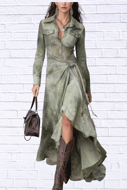 High-Low Long Sleeve Dress