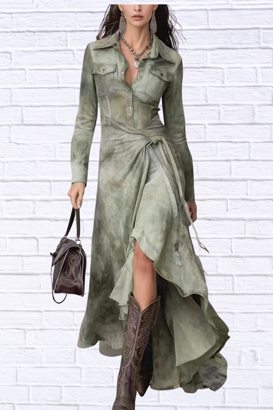 High-Low Long Sleeve Dress