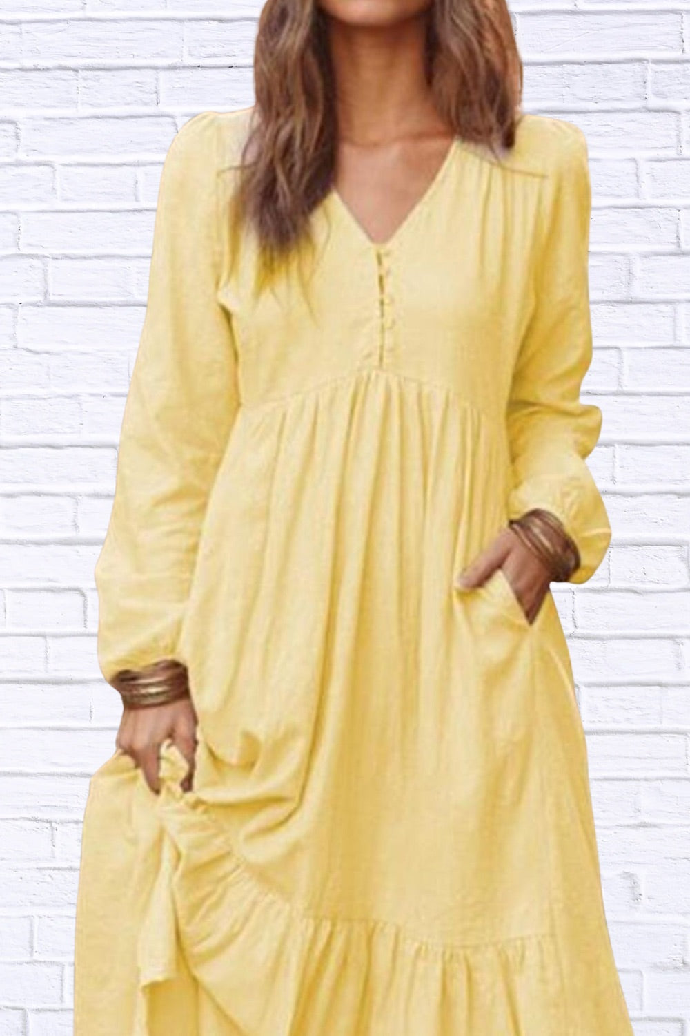Plus Size V-Neck Tiered Maxi Dress | Flowy & Chic
