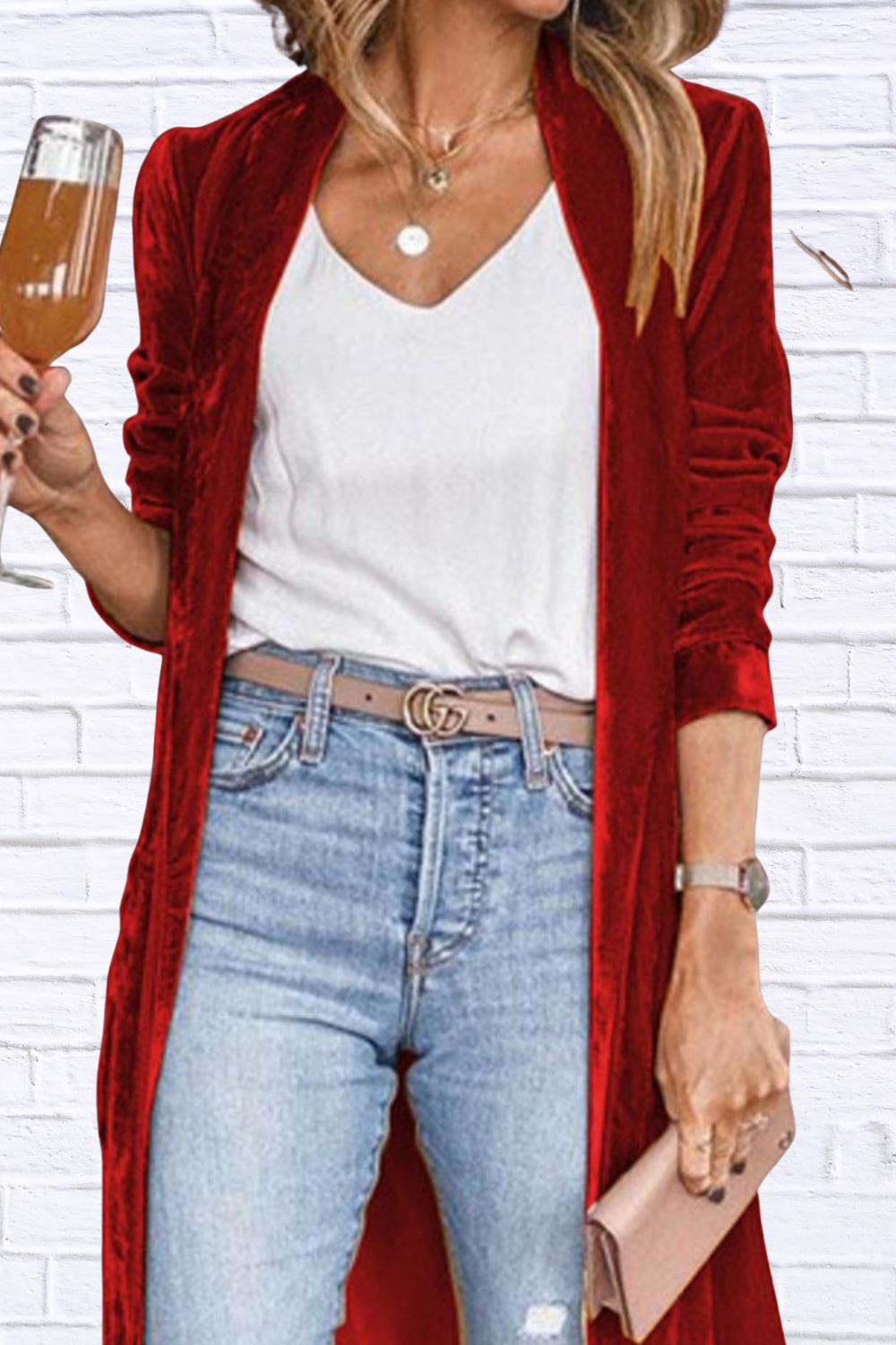 Open Front Long Sleeve Longline Cardigan