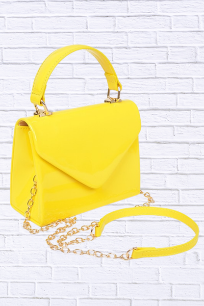 Patent Leather Top Handle Swing Bag