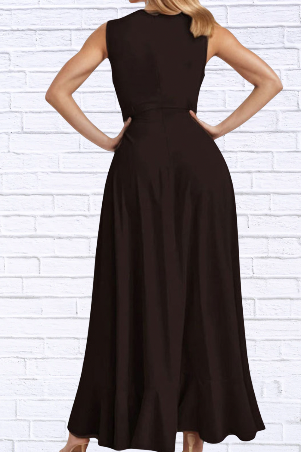 Plus Size Ruffled High-Low Maxi Dress for Women | Elegant Flowy Evening & Special Occasion Dress