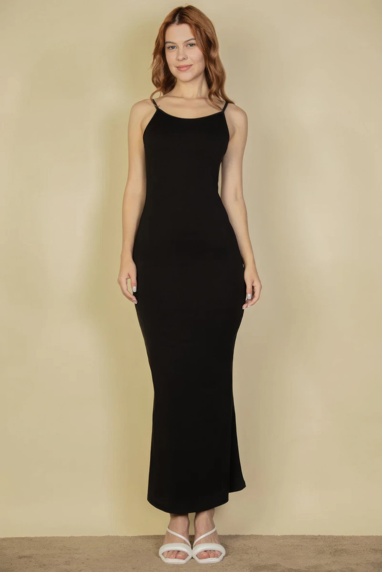 Blue Zone Planet | Tina's Ribbed Mermaid Hem Camisole Maxi Dress