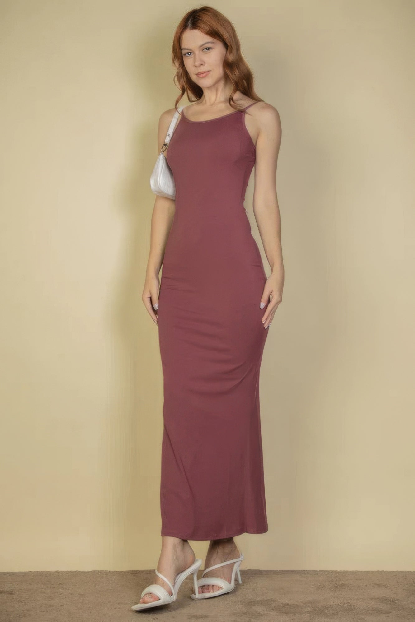Blue Zone Planet | Tina's Ribbed Mermaid Hem Camisole Maxi Dress