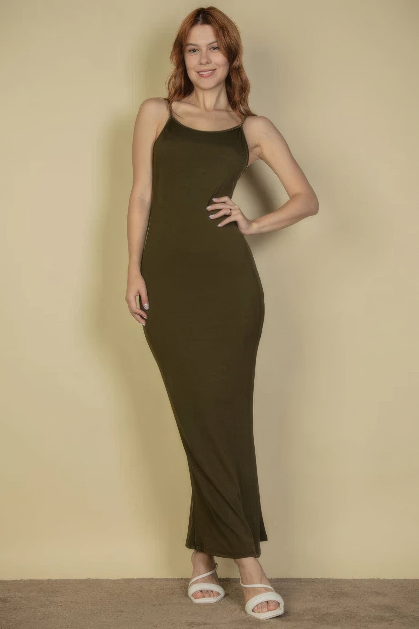 Blue Zone Planet | Tina's Ribbed Mermaid Hem Camisole Maxi Dress