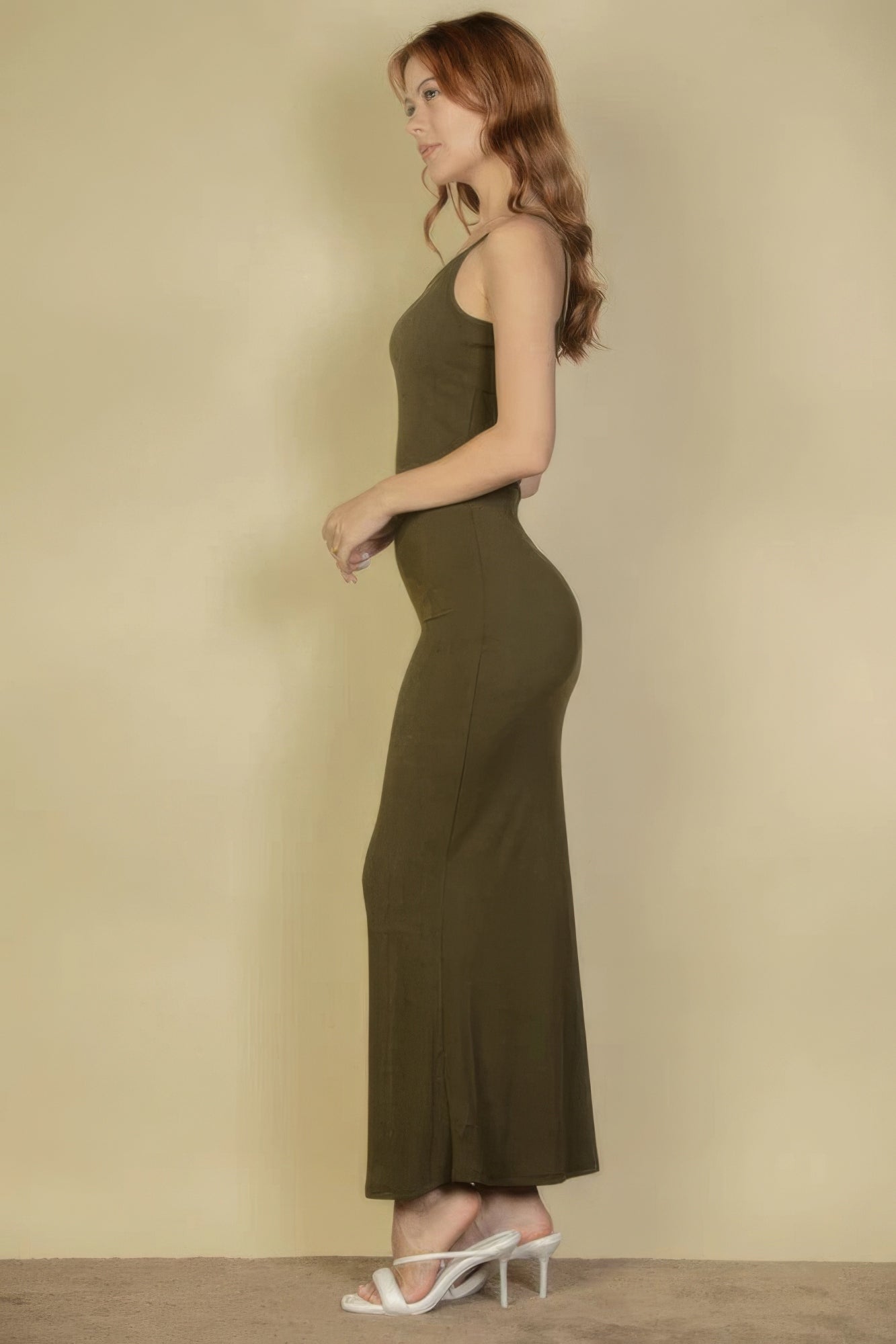 Blue Zone Planet | Tina's Ribbed Mermaid Hem Camisole Maxi Dress