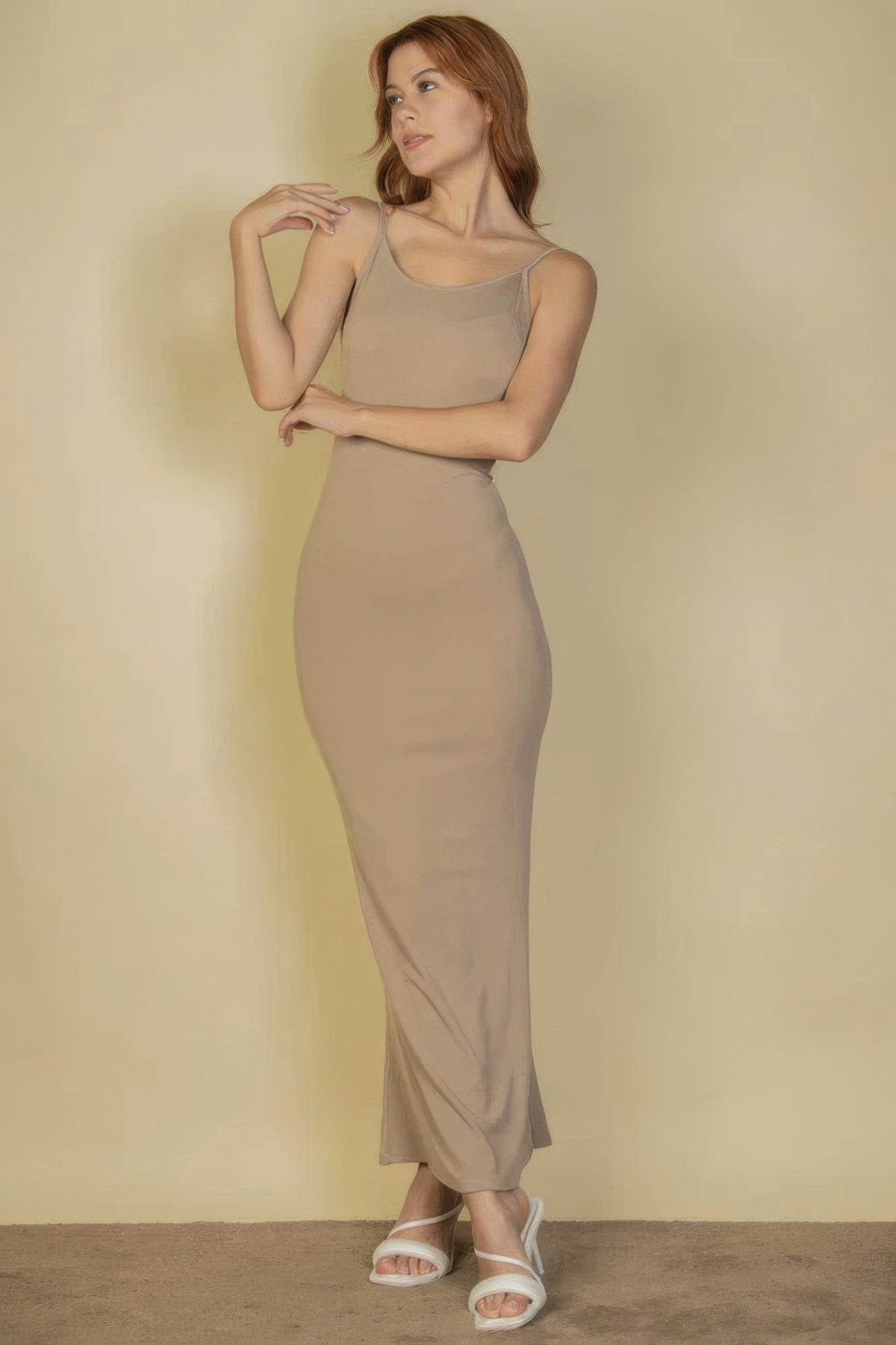 Blue Zone Planet | Tina's Ribbed Mermaid Hem Camisole Maxi Dress