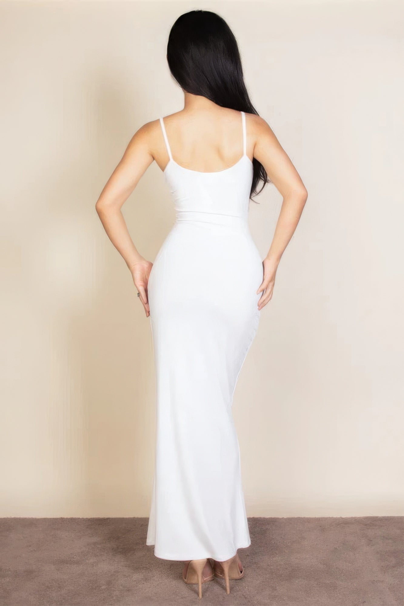 Blue Zone Planet | Tina's Ribbed Mermaid Hem Camisole Maxi Dress