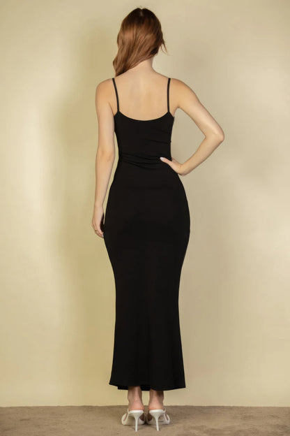 Blue Zone Planet | Tina's Ribbed Mermaid Hem Camisole Maxi Dress