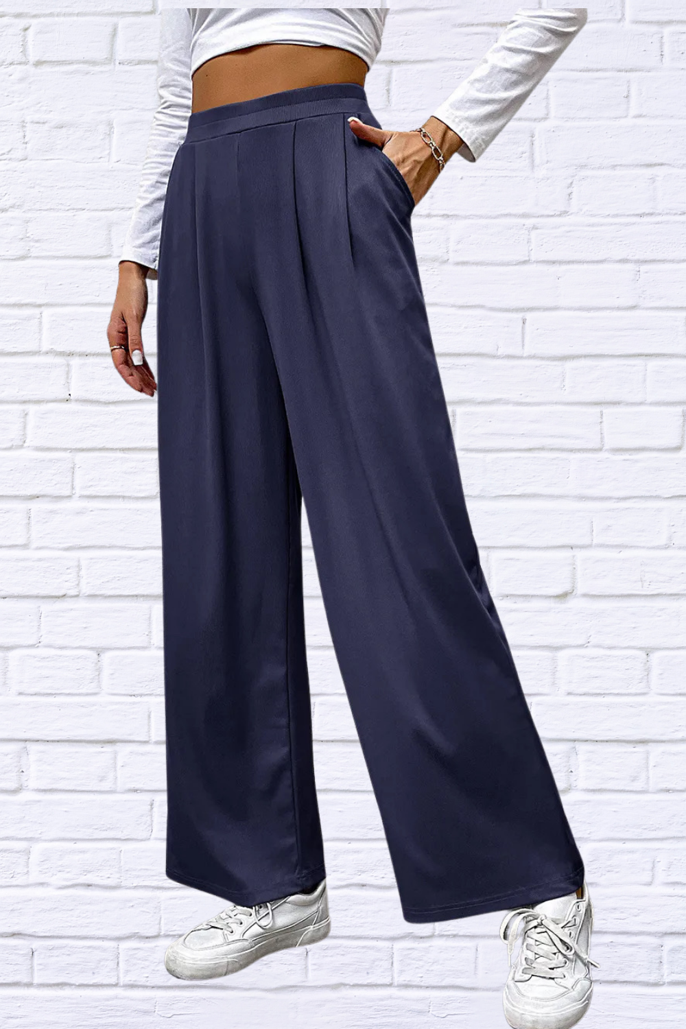 High Waisted Straight Pants