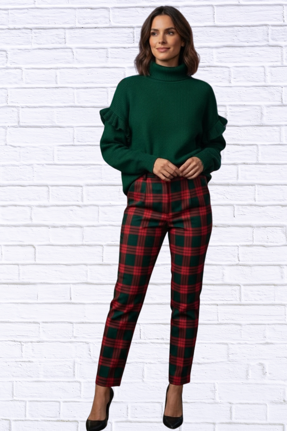 Turtleneck Dropped Shoulder Sweater – Women’s Oversized Knit Pullover for Cozy Effortless Style