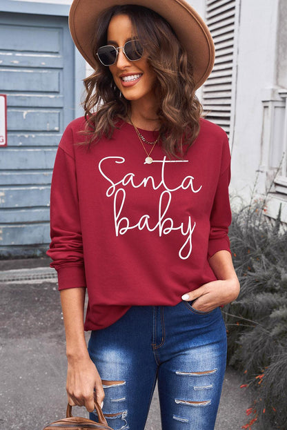 Chirstmas SANTA BABY Graphic Sweatshirt