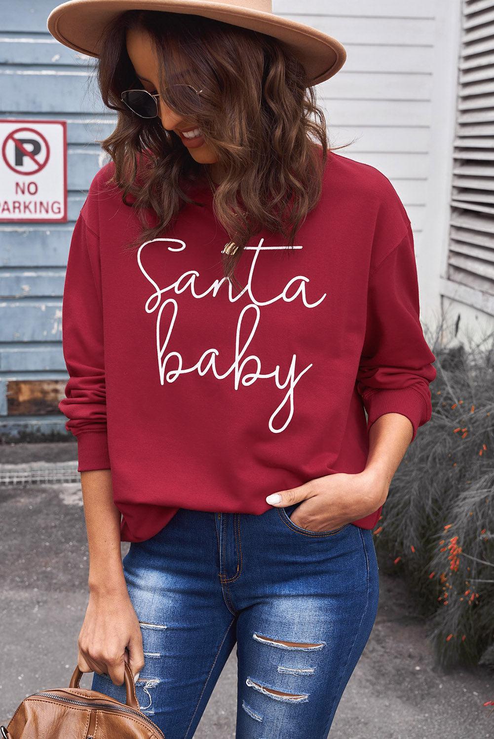 Chirstmas SANTA BABY Graphic Sweatshirt