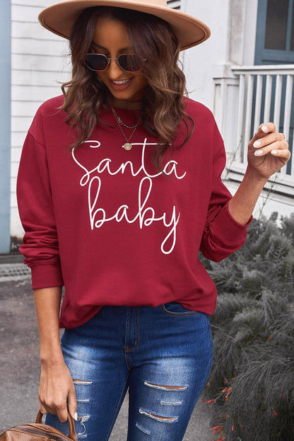 Chirstmas SANTA BABY Graphic Sweatshirt