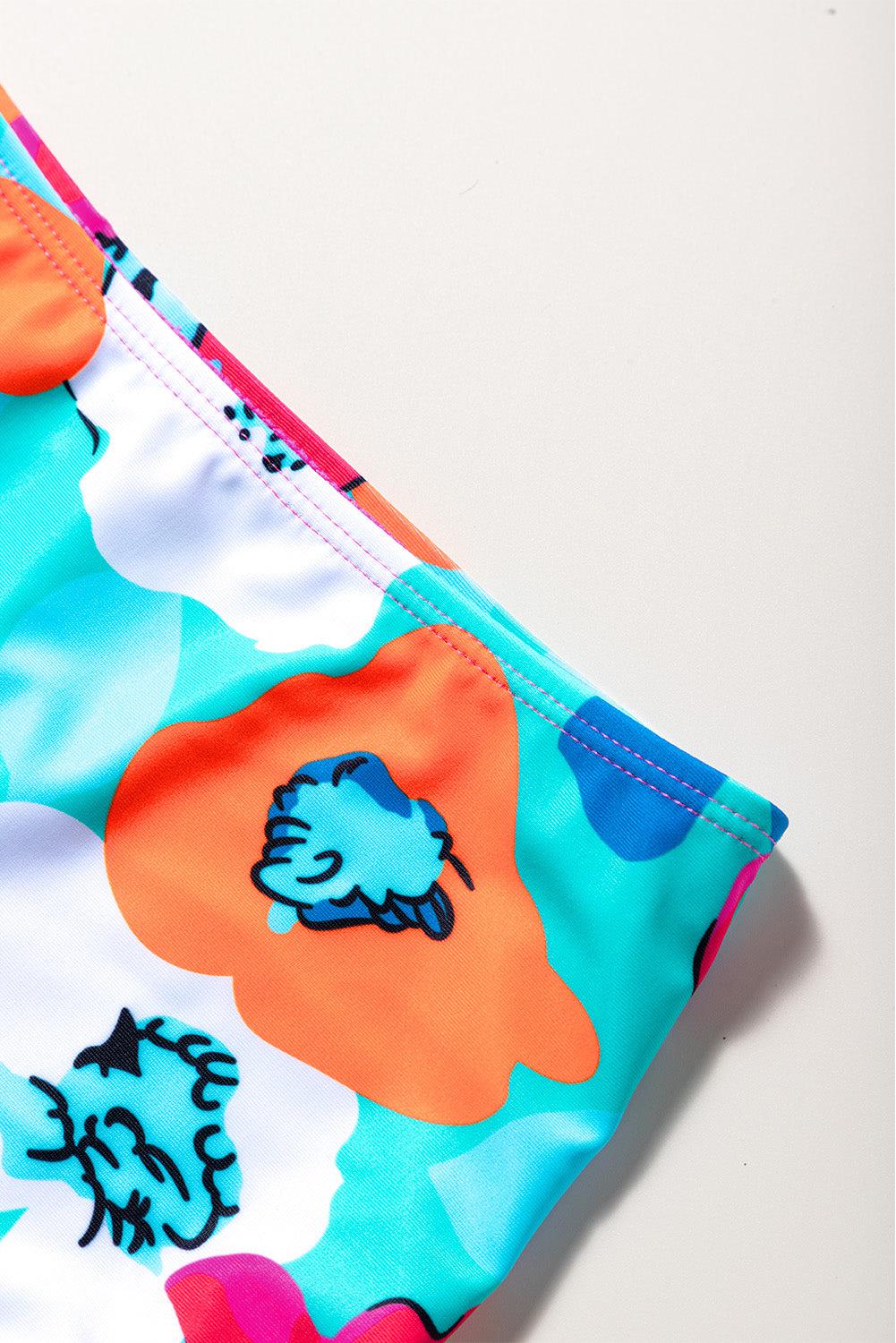 Blue Zone Planet | Cropped Swim Top and Floral Bottoms Set