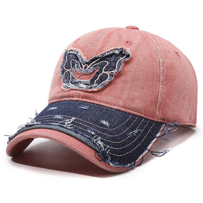 Casquette de baseball en denim Retro Wings
