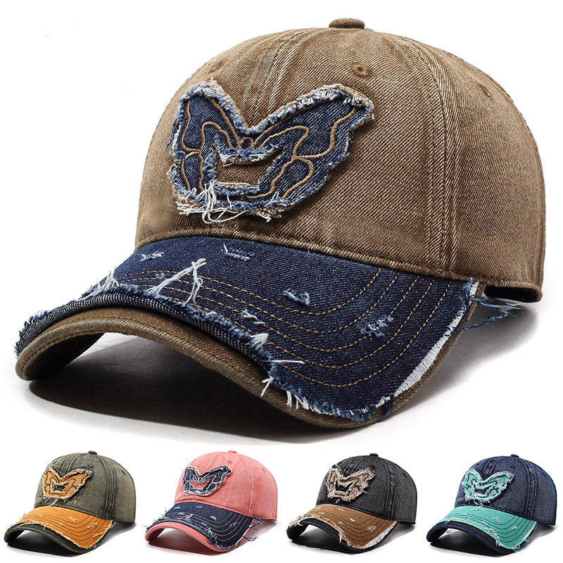 Casquette de baseball en denim Retro Wings