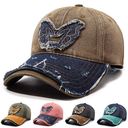 Casquette de baseball en denim Retro Wings