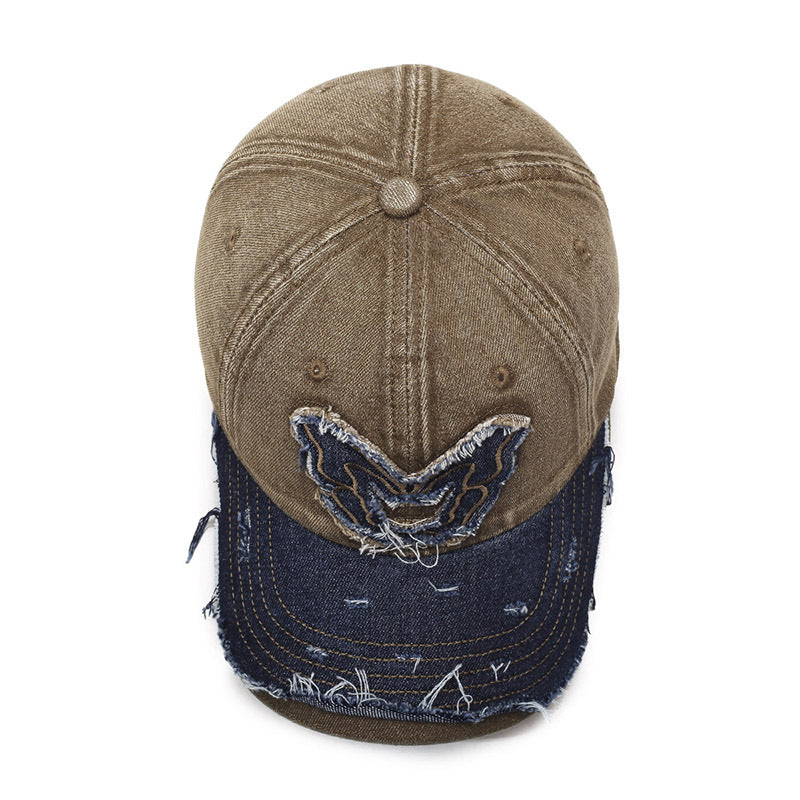Casquette de baseball en denim Retro Wings