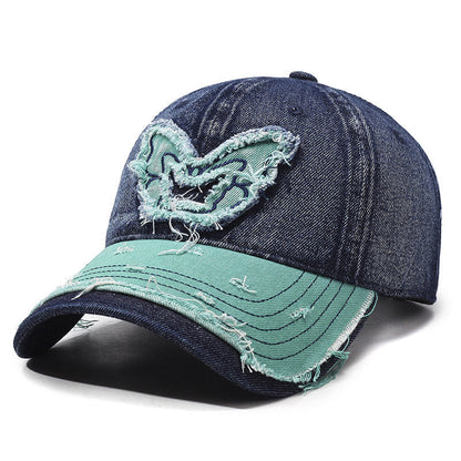 Casquette de baseball en denim Retro Wings