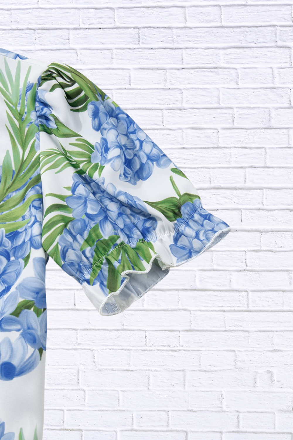 Palm Floral Patchwork Blouse