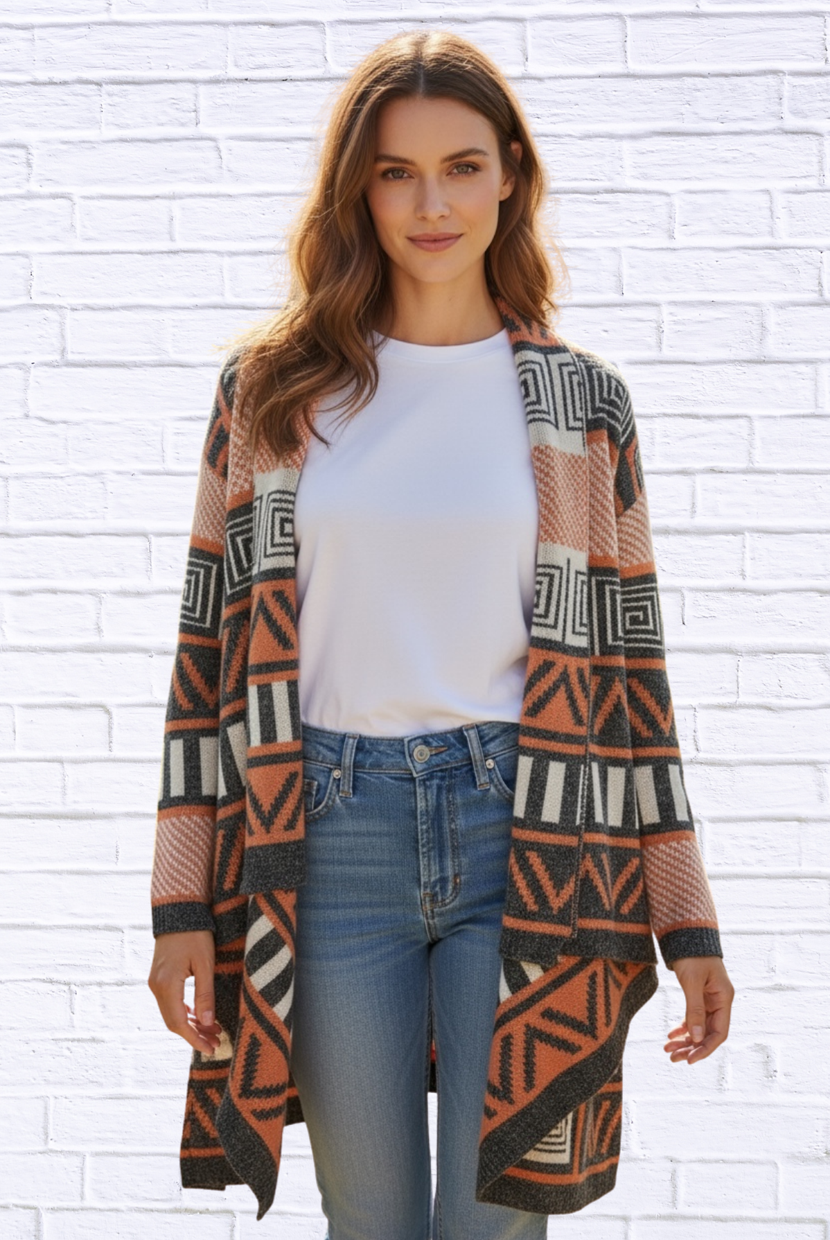 Printed Shawl Cardigan with Fringed Hem – Cozy, Stylish, and Perfect for Layering!