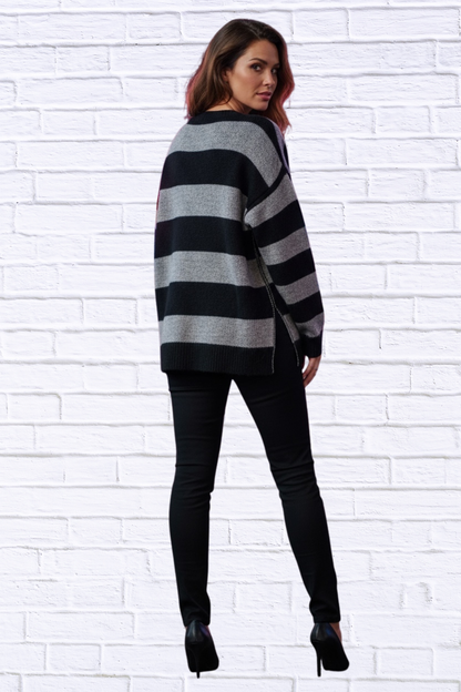 Ellis Black and Grey Sweater