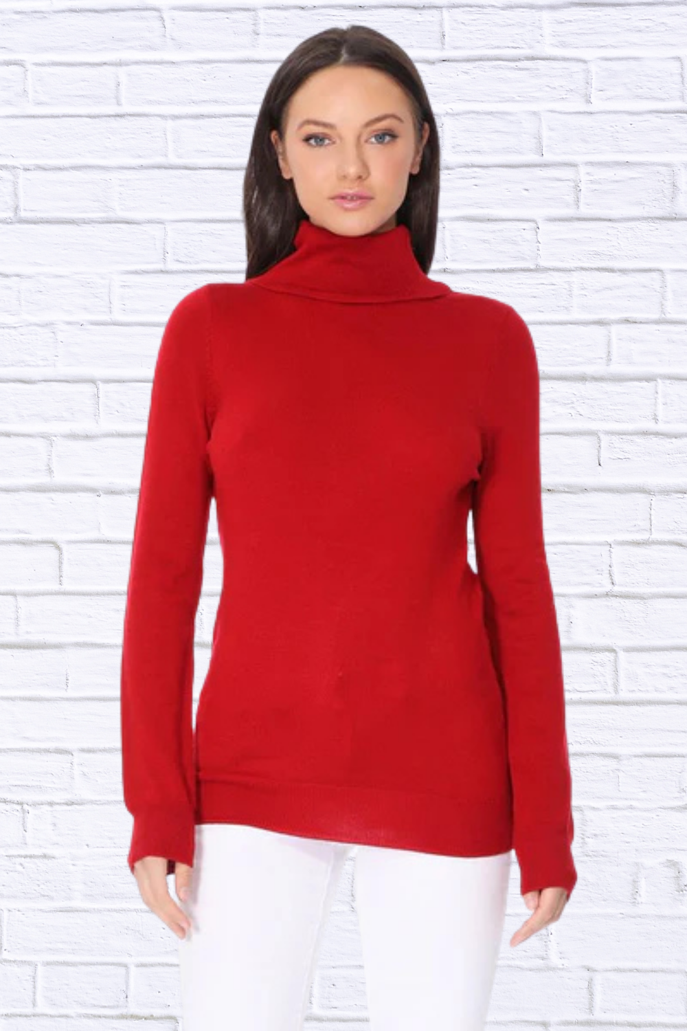 Turtleneck Spandex Stretch Pullover Sweater