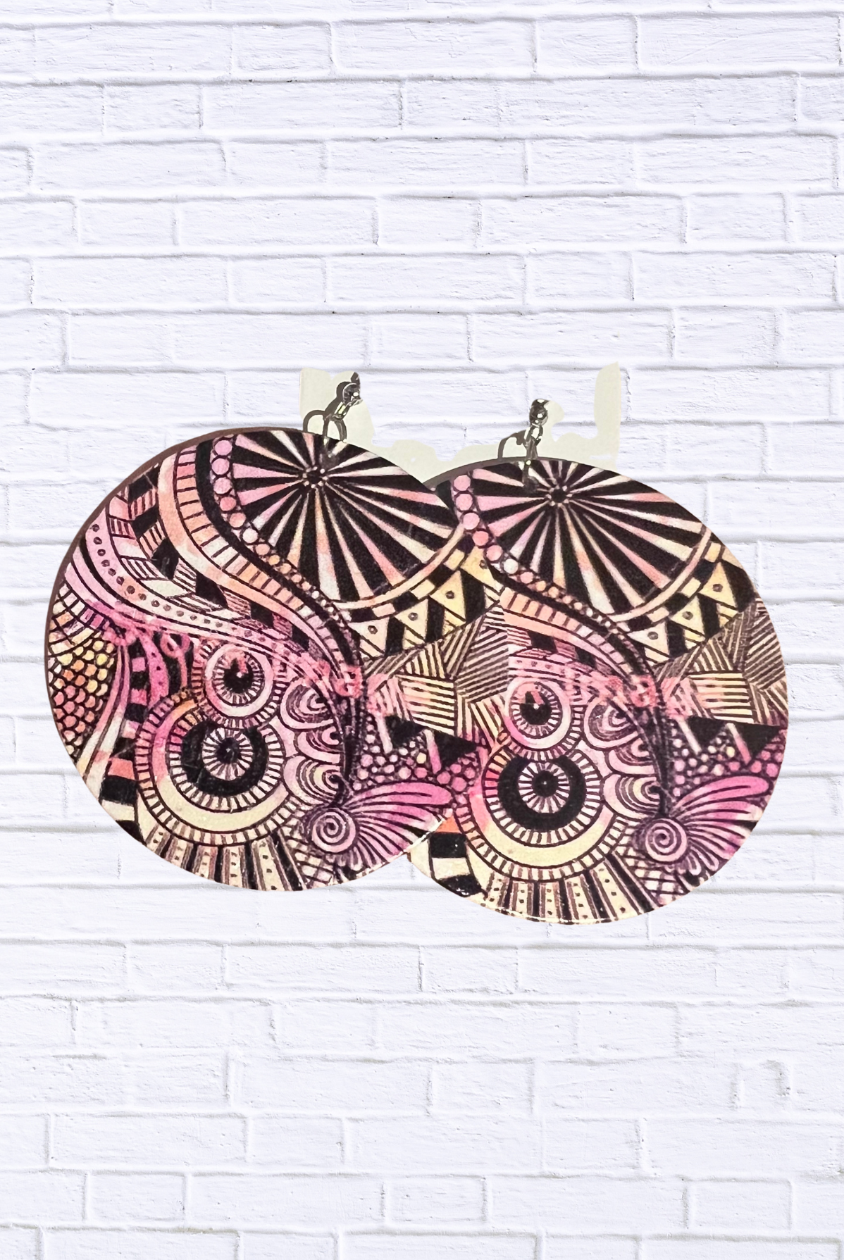 Vibrant Abstract Round Dangle Earrings