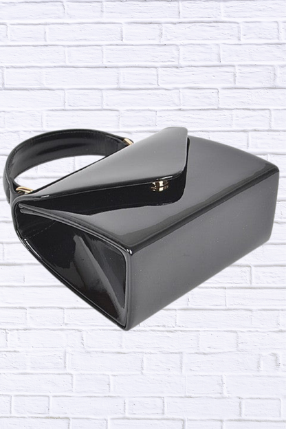 Patent Leather Top Handle Swing Bag