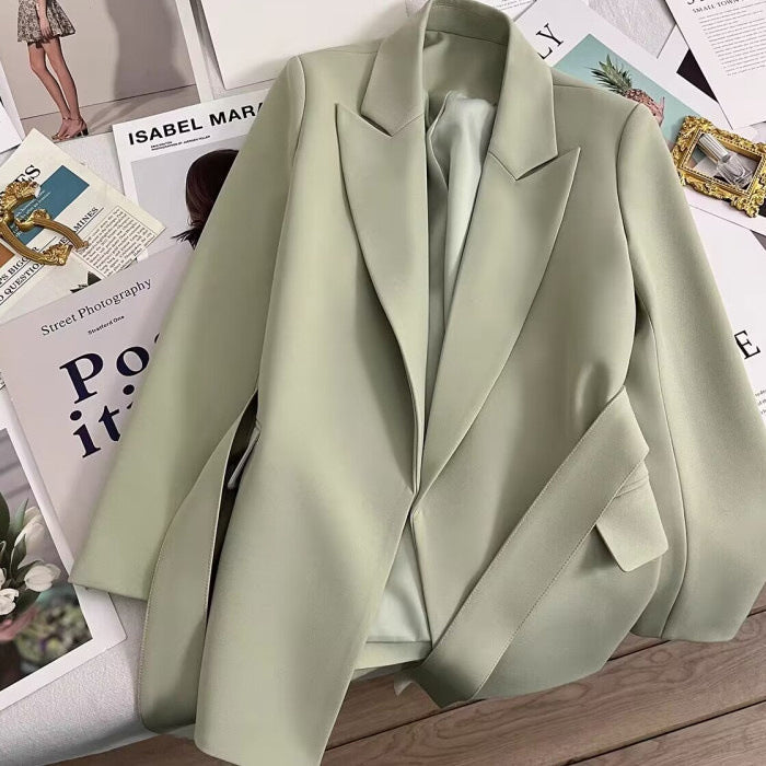 Elise Leroy Belted Botanica Blazer