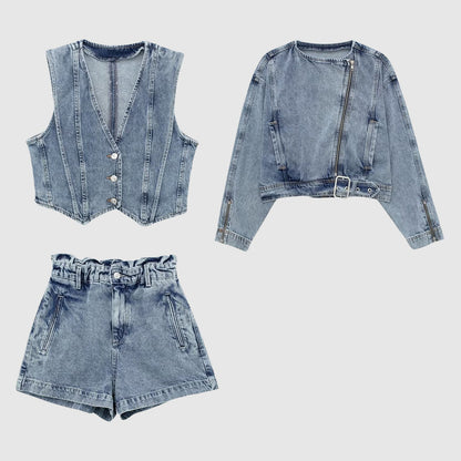 Elise Leroy Chic Denim Set