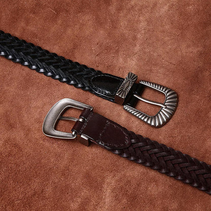 Ceinture en cuir tressé Ellis Mercantile