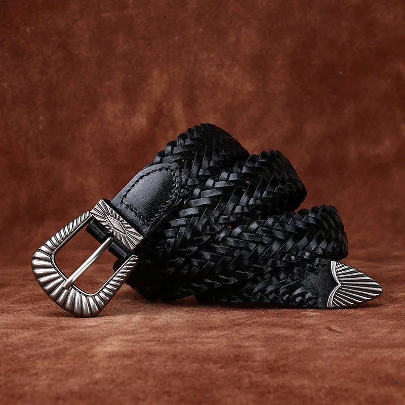 Ceinture en cuir tressé Ellis Mercantile