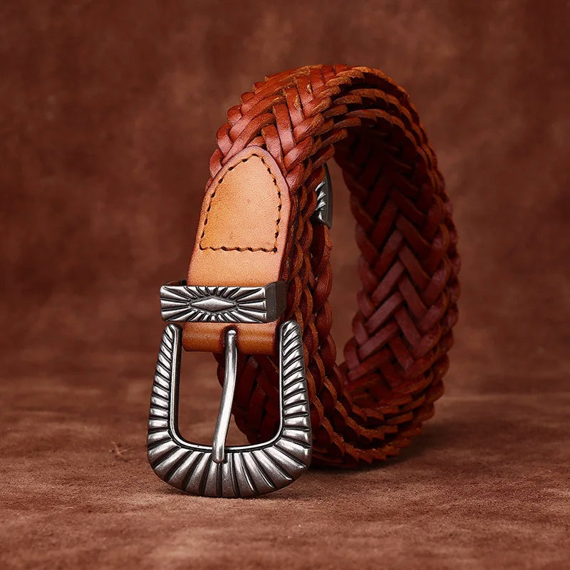 Ceinture en cuir tressé Ellis Mercantile