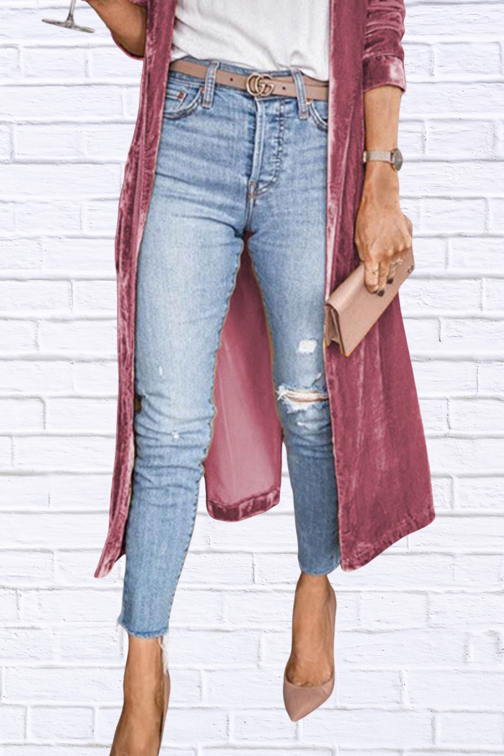 Open Front Long Sleeve Longline Cardigan