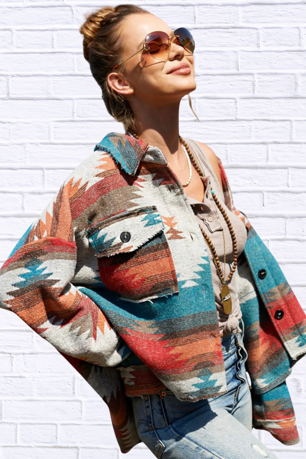 Abbey Aztec Cozy Jacket | A Unique and Stylish Take on the Classic Print