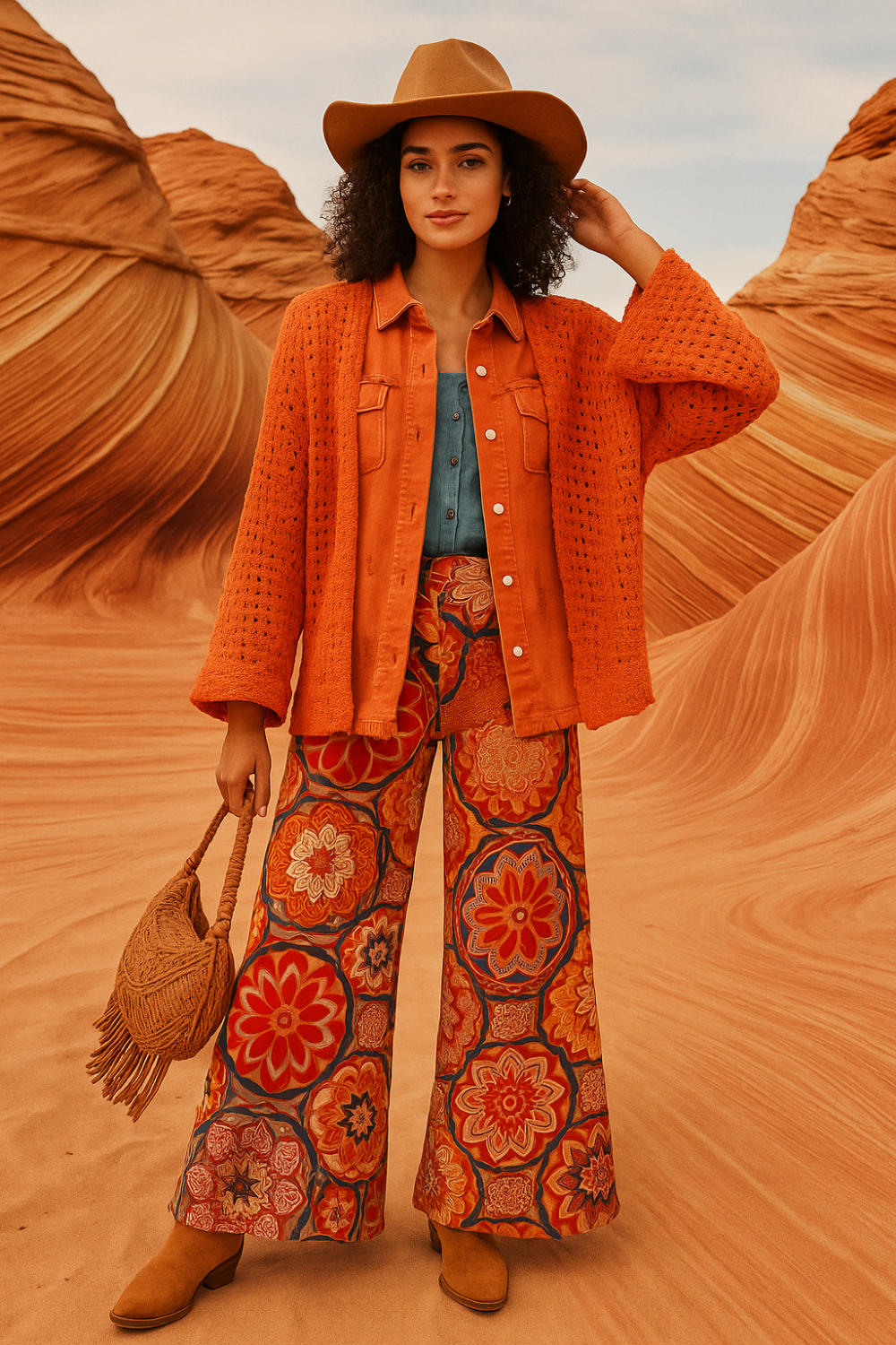 Open Front Cardigan with Crochet Patterns