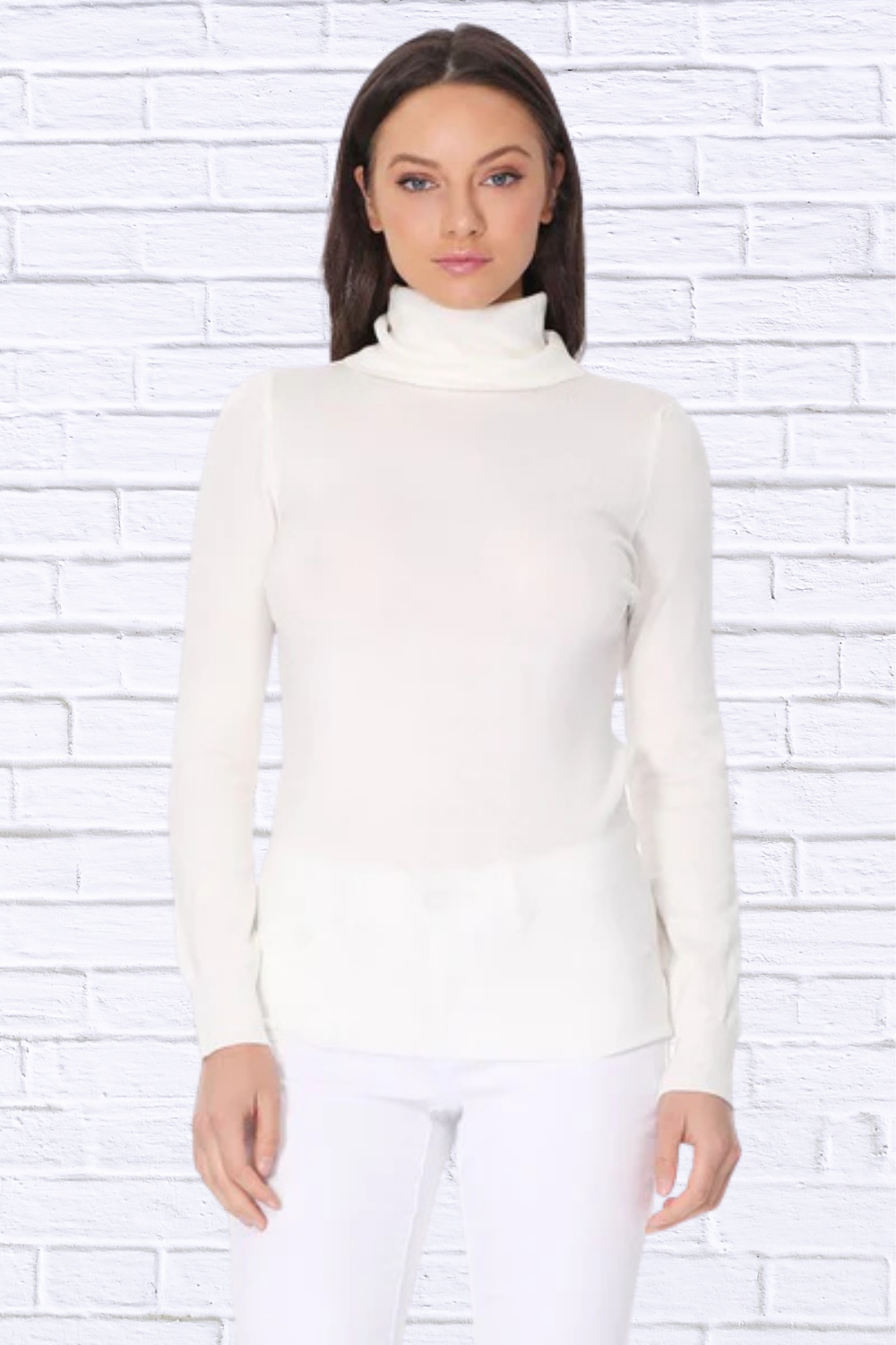Turtleneck Spandex Stretch Pullover Sweater
